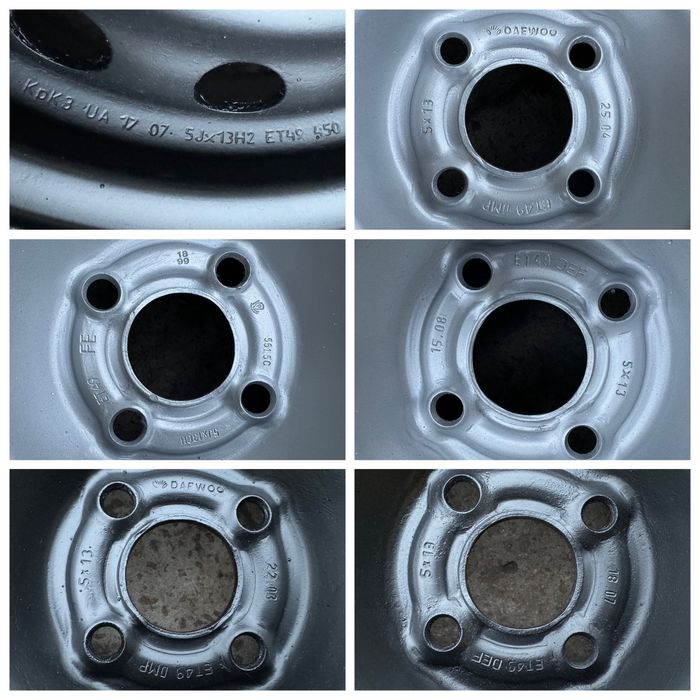 Диски r13 4x100 ET-49 на Lanos/Opel/Nexia/Aveo/Hyundai/KIA/Sens/Ravon/Kadett/Accent/Getz/i10/i20/Picanto/Rio/Yaris/Mazda 121/323/Mitsubishi Lancer
