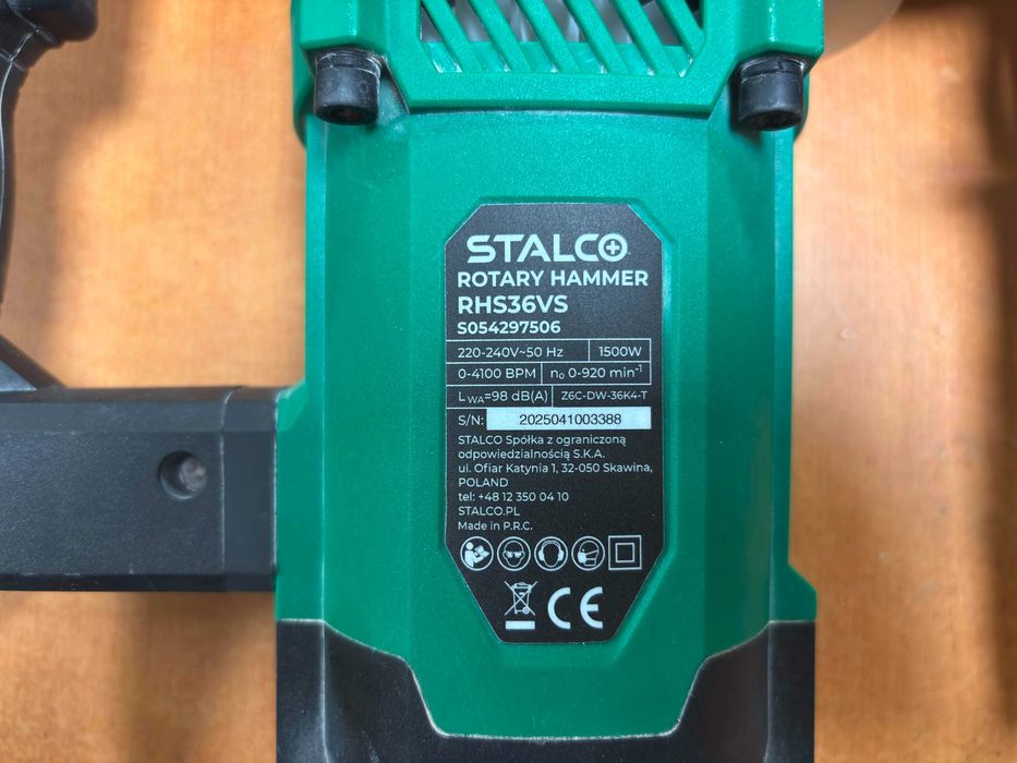 Młot Udarowo-Obrotowy Stalco RHS36VS 1500W SDS Plus Wiertarka Walizka