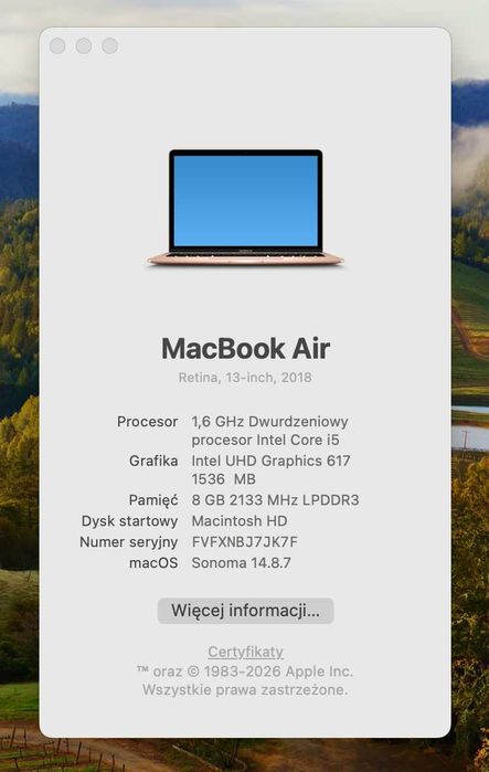 macbook Air A1932 13.3" Retina A1932 Rose Gold