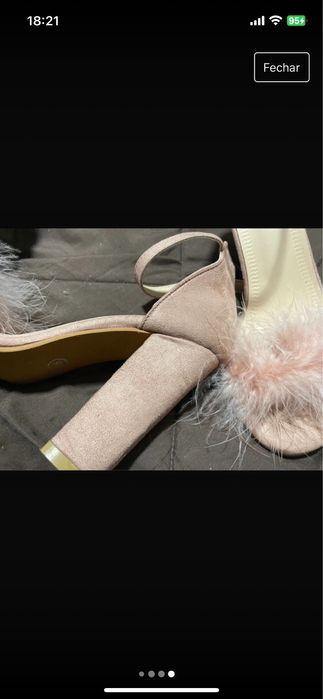 Sandália de mulher - rosa pastel