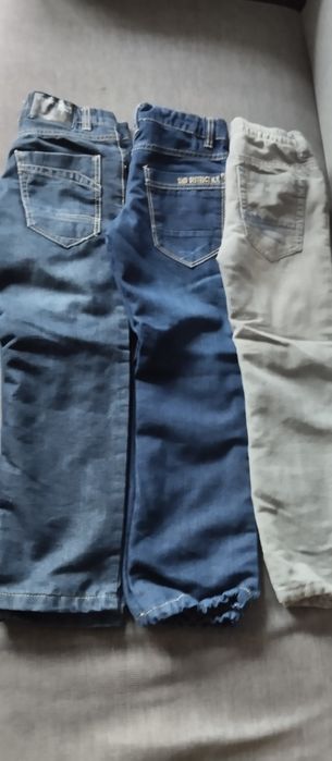 Spodnie chłopięce jeans 4 pary, 116 do 134