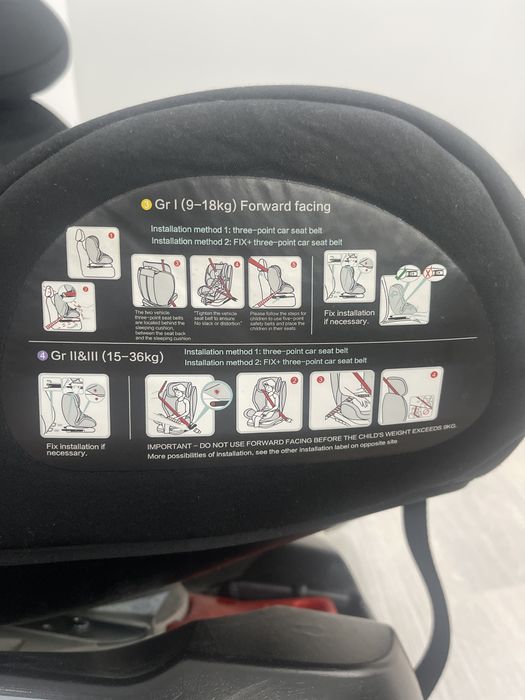 Cadeira auto infantil 9-36 kg com ISOFIX