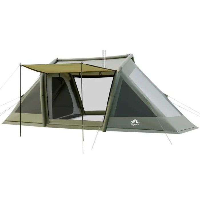 Tenda campismo insuflável 8 pessoas, 6.30m - montagem 2/3 minutos