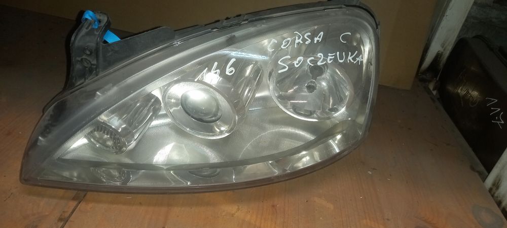 lampa przód przednia lewa opel corsa c / combo c soczewka