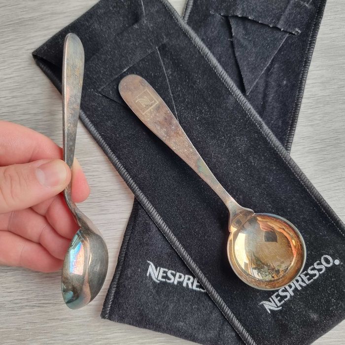 Colher de Prata Nespresso Rara para degustação prova de cafés