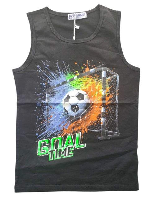 Bluzka T-shirt dla chłopca 134/140 bramka czarna