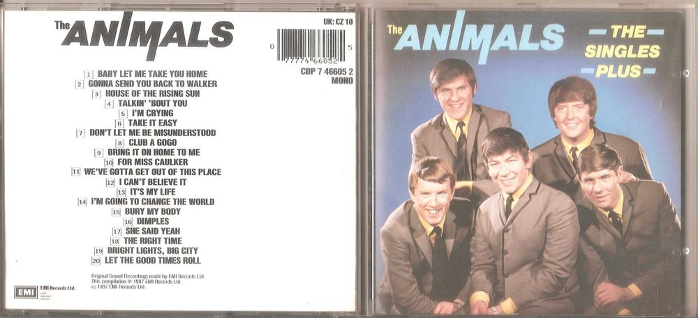 The Animals - The Singles Plus - CD 1987 r. 1Press EMI UK