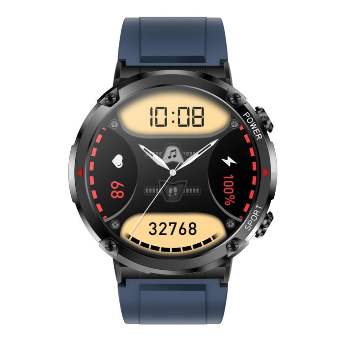 smartwatch gravity gt21-5 + granatowy pasek silikonowy