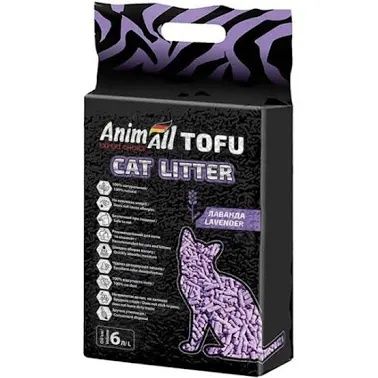 Наповнювач тофу, 10 л, Animall Tofu, соевый наполнитель, Лаванда