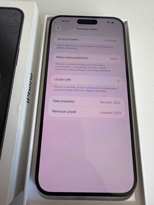 Batetia 100% iPhone 15 Pro Max 256gb Black Titanium