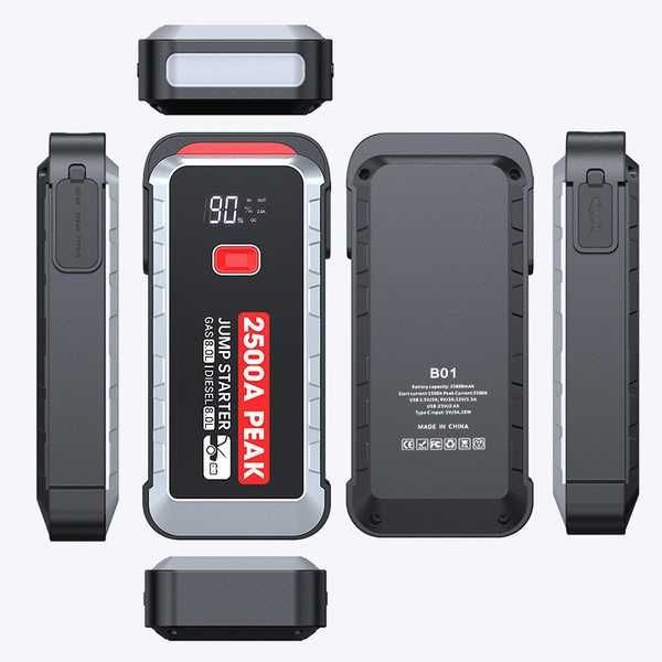 Пускозарядний пристрій Бустер для авто JCTST B01 25800mAh, 2500A