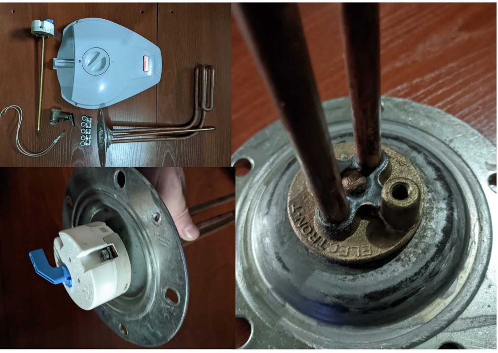 Тэн для бойлера с термостатом  (медный) Б/У