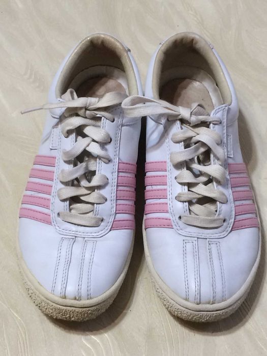 Жіночі якісні кросівки з натуральної шкіри K-Swiss , р.37-37,5