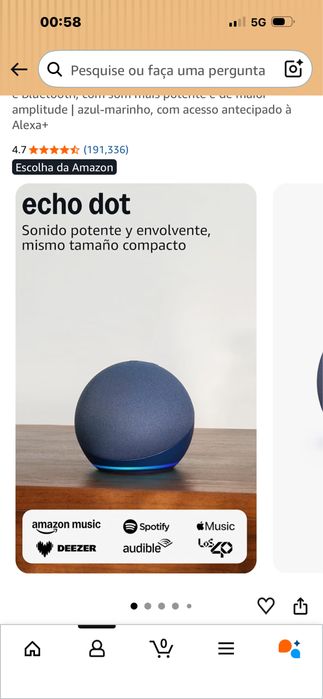 Alexa Echo Dot como novo