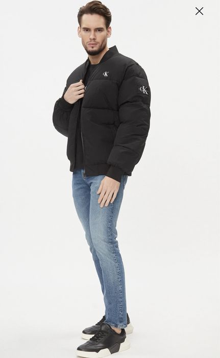Kurtka zimowa puchowa Calvin Klein bomber rozmiar L
