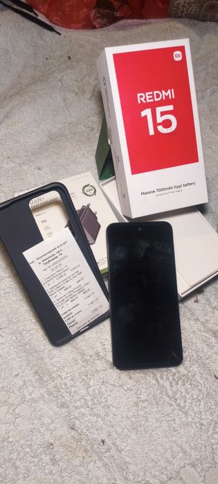 Новый Xiaomi Redmi 15 8/256GB Midnight Black + стекло + блочек