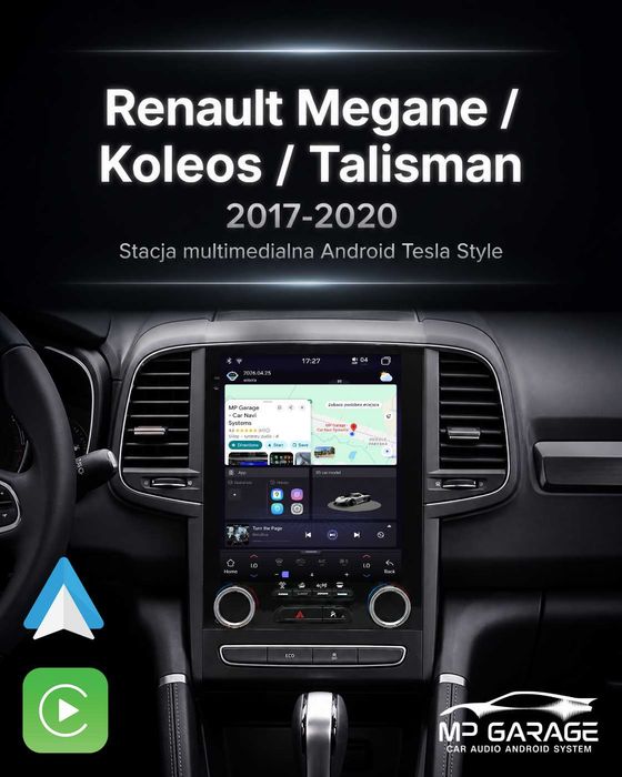 Radio Android_14 Renault Koleos_Megane 4_Talisman 2017_2019 CarPlay/AA 4G