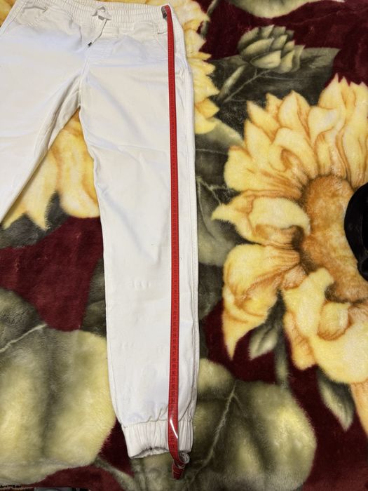 Жіночі білі котонові штани / джогери