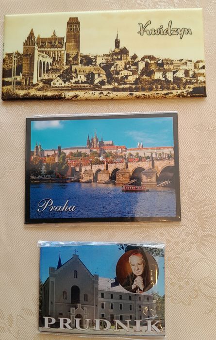 Magnesy na lodówkę.  3 sztuki.