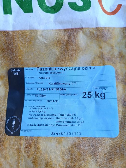 Pszenżyto Rotondo i Belcanto/Jęczmień ozimy Kosmos
