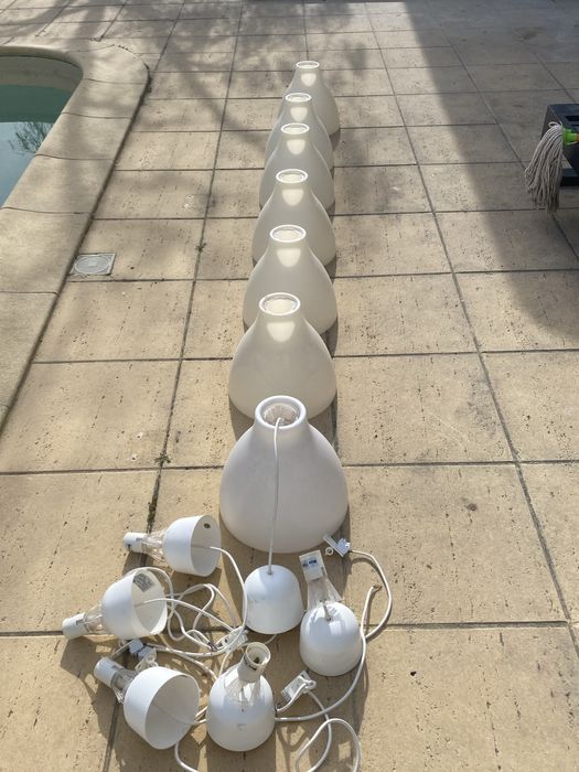 7 Candeeiros Ikea plástico