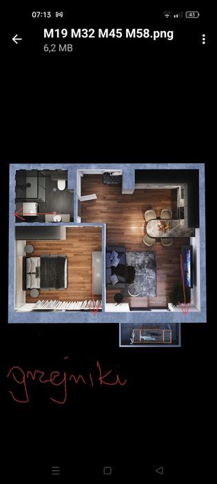 Wynajmę mieszkanie 45m2 Apartamenty Nowa Korabka (wynajem okazjonalny)