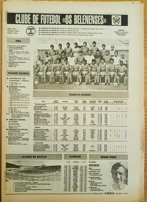 Cadernos de A Bola Nº 17 - Época 1988-89
