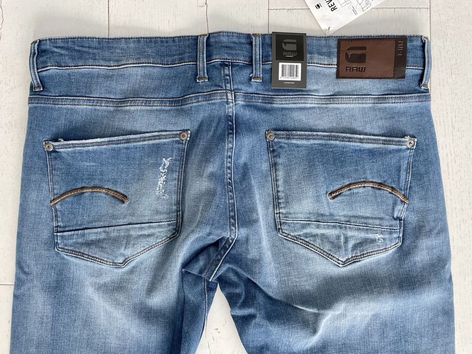 Jean Slim G-Star Raw - Taille W28/L32, Bleu, Comme Neuf, Coupe Skinny Homme