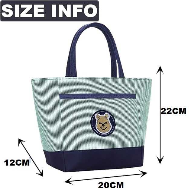CW29 Mini Shopper Mała Torebka Wodoodporna Materiałowa Poręczna Misiu