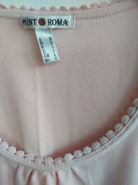 Top / camisola cor de rosa - Punto Roma - Tamanho L