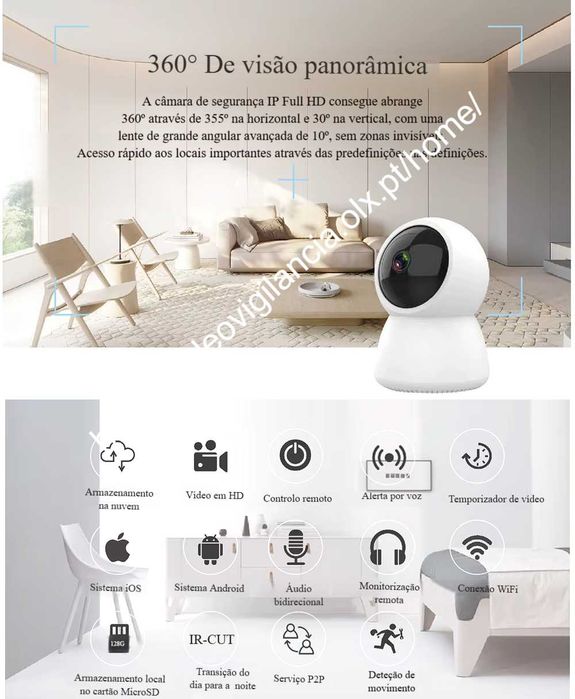 Câmara ‼️ Sem fios WiFi ‼️ Deteção e seguimento de pessoas