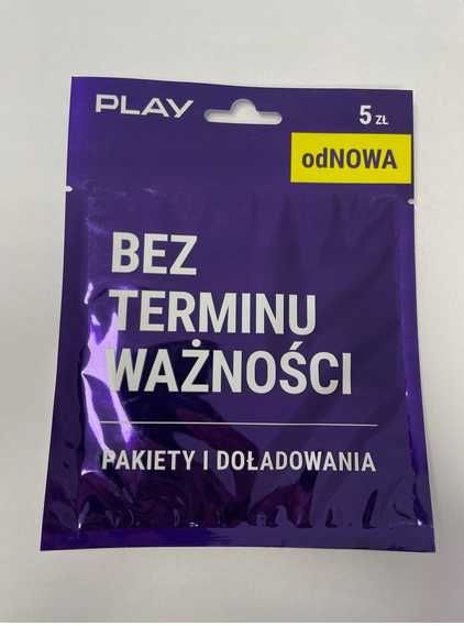 Karta sim Play OdNowa bez terminu WAŻNOŚCI