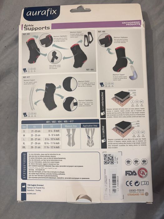 Бандаж на гомілкостоп Aurafix Ankle Support, Ref. 417