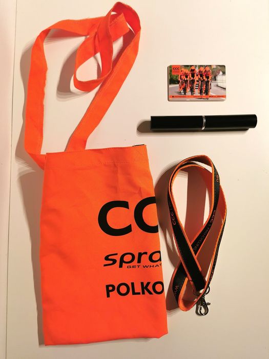 Pendrive, smycz, długopis, CCC Cycling Team zestaw kolekcjonerski
