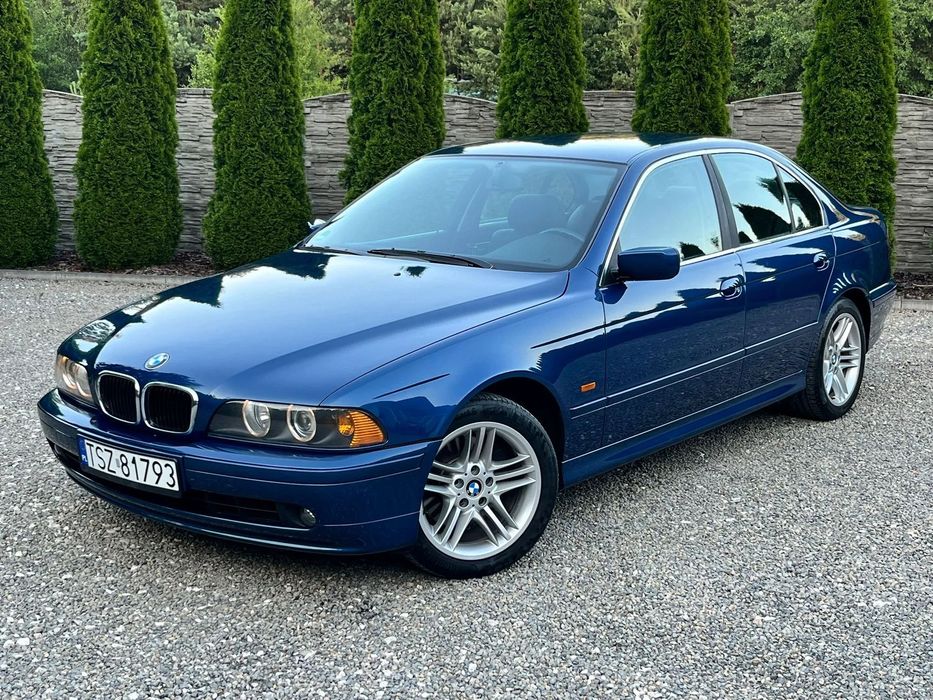 BMW Seria 5 E39 530i Lift 3.0b 230KM Automat zDE Skóra Navi Ringi AF17 DunkelBlau