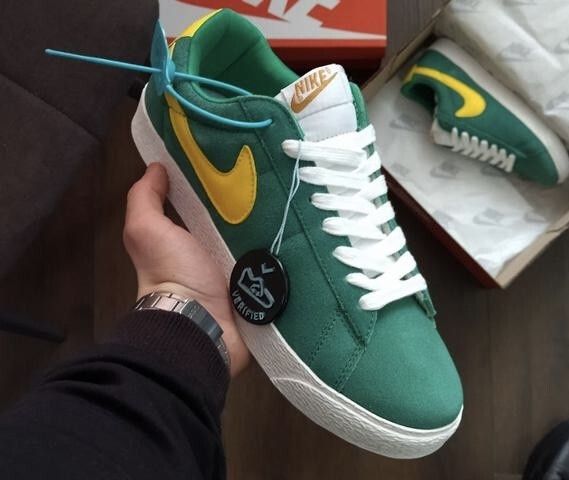 Nike кеди из натуральної шкіри! Vietnam. Зелені 43розмір