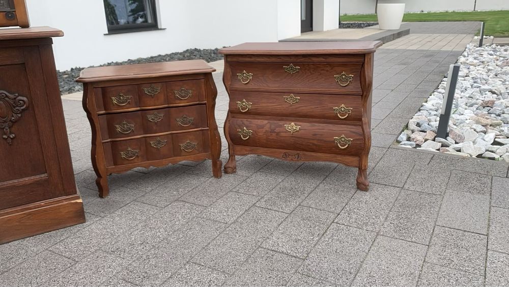 Elegancki komplet drewnianych mebli gabinetowych