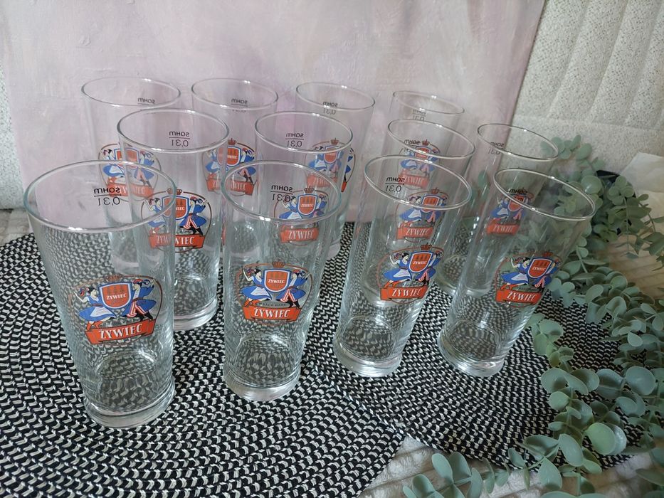 Zestaw 12 pokali szklanek do piwa Żywiec nowe