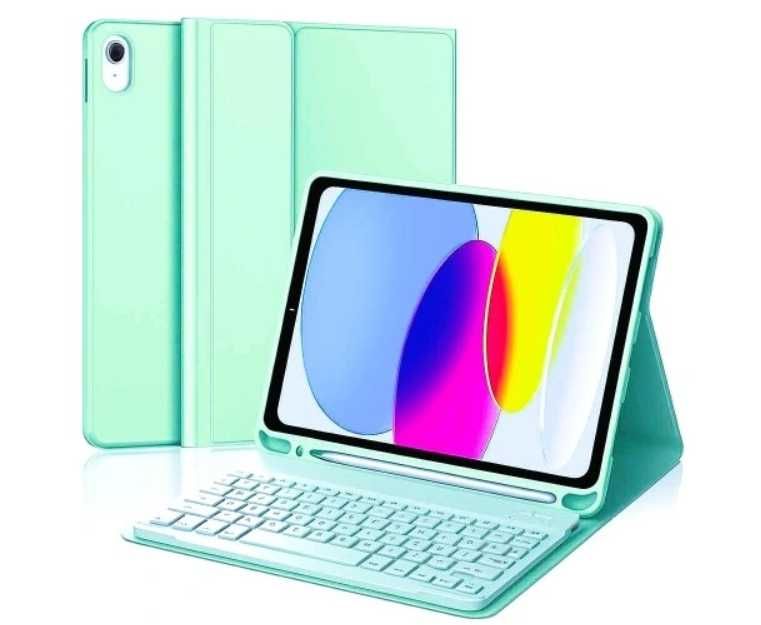 Etui i Klawiatura do Apple iPad 10.9" 10 GEN 2022 Mietowy Zielony