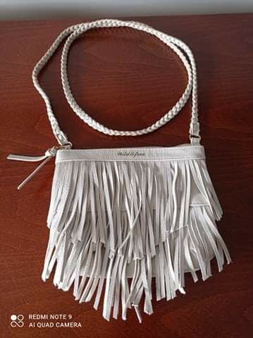 Torebka szara z frędzlami