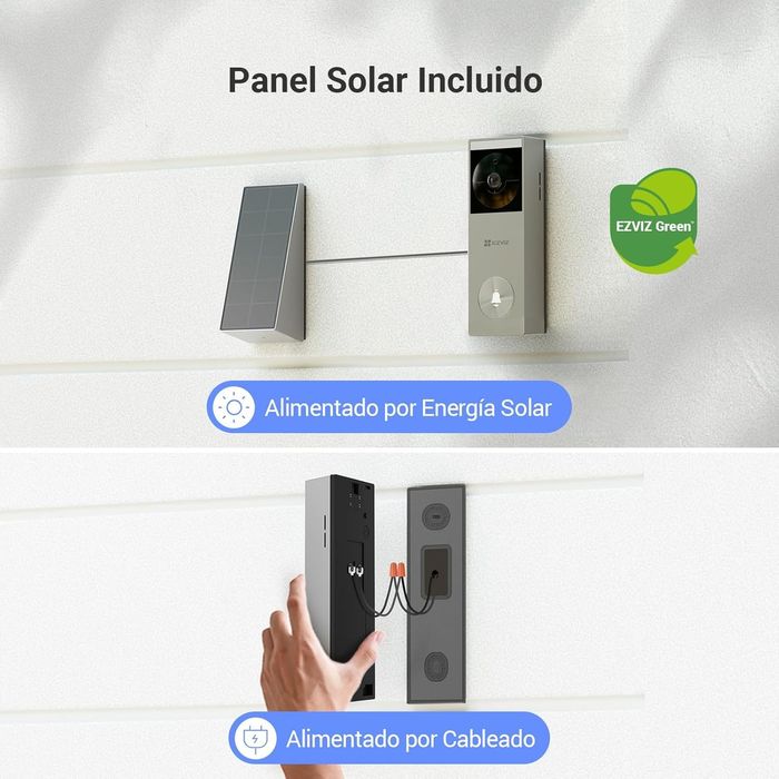 Campainha sem fios com câmara de painel solar c/GARANTIA
