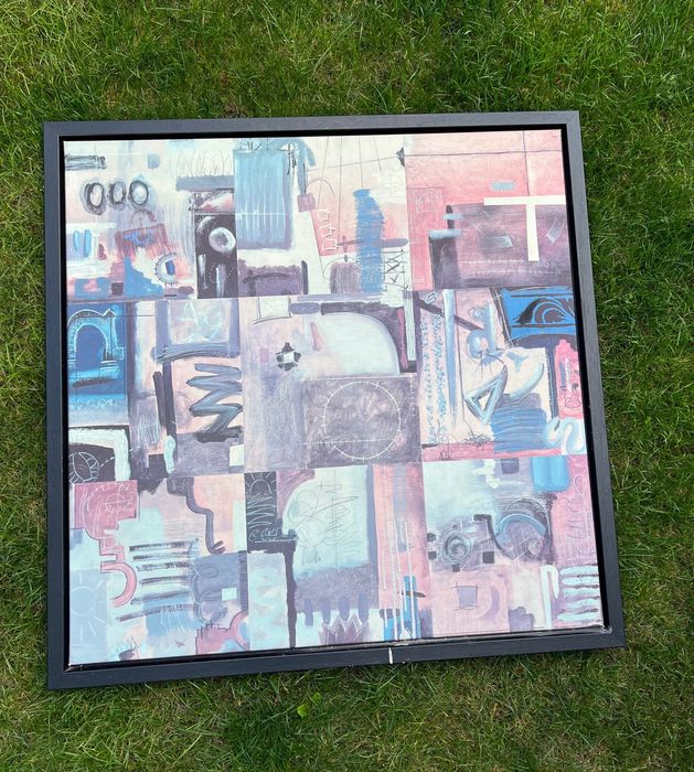 Obraz w ramie akwarela pastele 93 cm