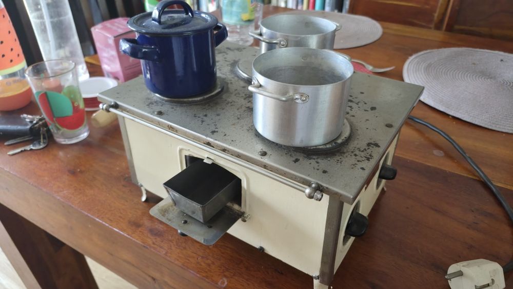 Stare zabawka dla dzieci kuchenka elektryczna vintage PRL