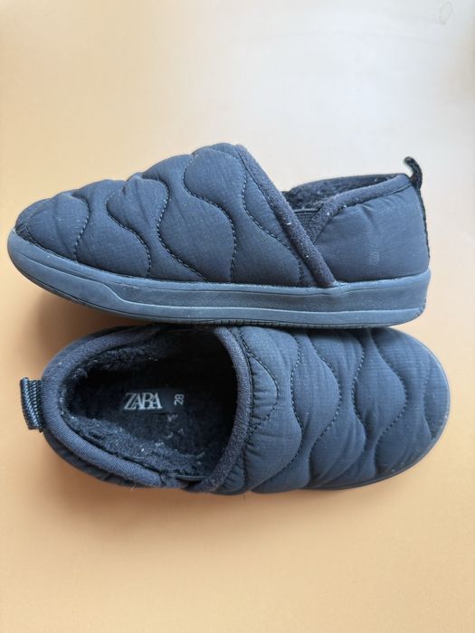 Теплі стьобані мокасини, капці Zara, розмір 28