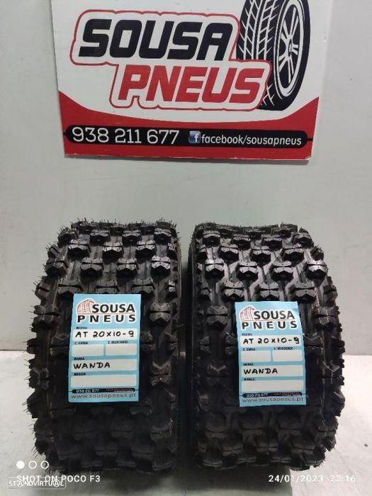 2 pneus novos moto 4 wanda 20-10r9 oferta dos portes