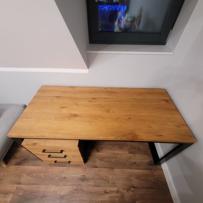 Loft biurko industrialne, kontenerek