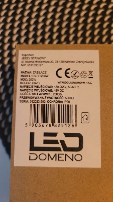 Zasilacz do szyny magnetycznej RoHS
