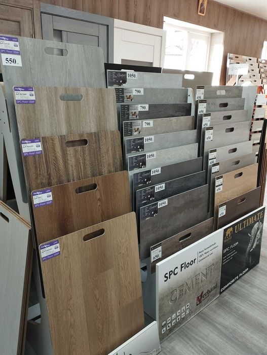SPC ламінат та вініл замковий, товщина 4-6мм, вигідна ціна, є доставка