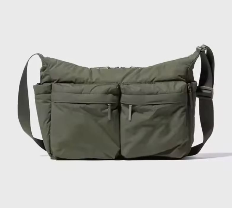 Сумка унисекс хаки, черная в стиле харадзюку 2 вида