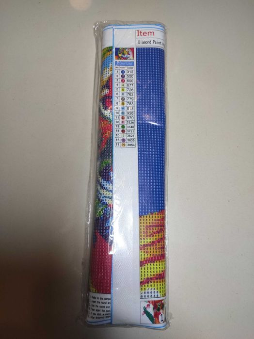 Haft Diamentowy kolorowy Tygrys 30 cm x 40 cm